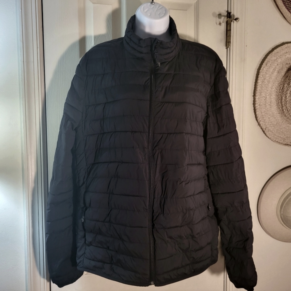 Large Gap Mens Puffer Jacket Lightweight Black Primaloft Luxury Down Alternative
